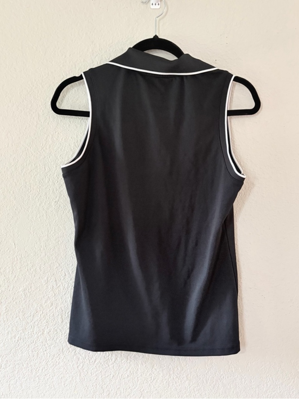 bcg woman’s Black Athletic Sleeveless Zip-Up Polo M sport summer casual tennis - Picture 7 of 8